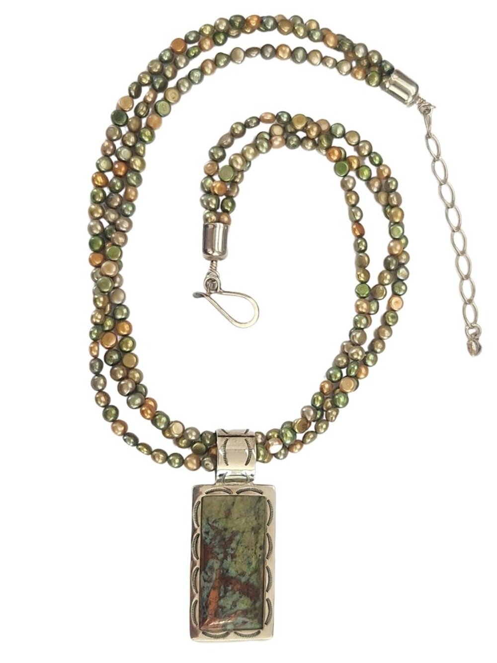 Mine Finds by Jay King Cuprite & Freshwater Pearl Necklace | Sterling Silver